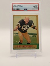 Topps 1963 Ray Nitschke #96 PSA 6  Rookie Green Bay Packers NFL Football Card. rookie card picture