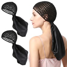2In1 Hair Bonnet for Sleeping Reversible Satin Wrap Cap Bonnet