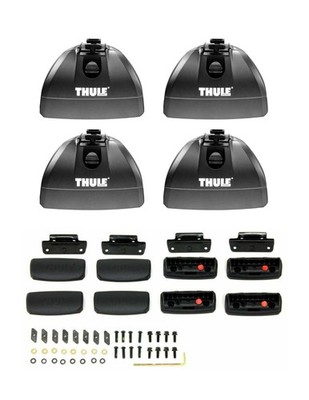 Set of 4 Thule Rapid Podium Towers + Fit Kit 3101 (for tracks) - *Open box/LNew