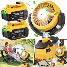 Cordless Fan For Dewalt 20V Li-ion Battery Portable Jobsite Camping Outdoor Fan