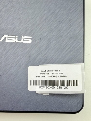 Asus ChromeBox 3 | i7-8550U 1.8GHz | 4GB RAM | 32G SSD | Wi-Fi | HDMI | ChromeOS - Picture 6 of 6