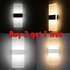 LED Modern Wall Lighting Up Down Cube Bedroom Sconce Lamp Fixture Light Indoor