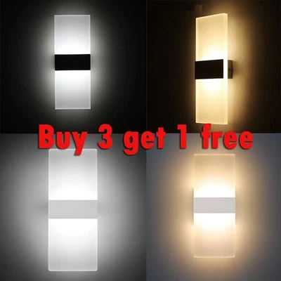 UMEXUS LED Modern Wall Lighting Up Down Cube Bedroom Sconce Lamp Fixture Light Indoor
