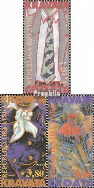 Kroatien 306I-308I (kompl.Ausg.) postfrisch 1995 Geschichte der Krawatte - Bild 1 von 1