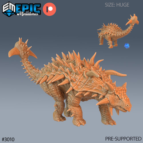 Epic Miniatures Jurassic Encounters Ankylosaurus - Escala 28 mm - Dinosaurio Blindado - Imagen 3 de 5