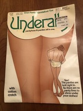 Vtg Underalls Pantyhose Sandalfoot Toe Beige Brief Panty Suntan Legs Size A-B