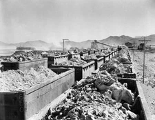 Railroad Cars Full Of Copper Ore Chuquicamata 1950 OLD PHOTO