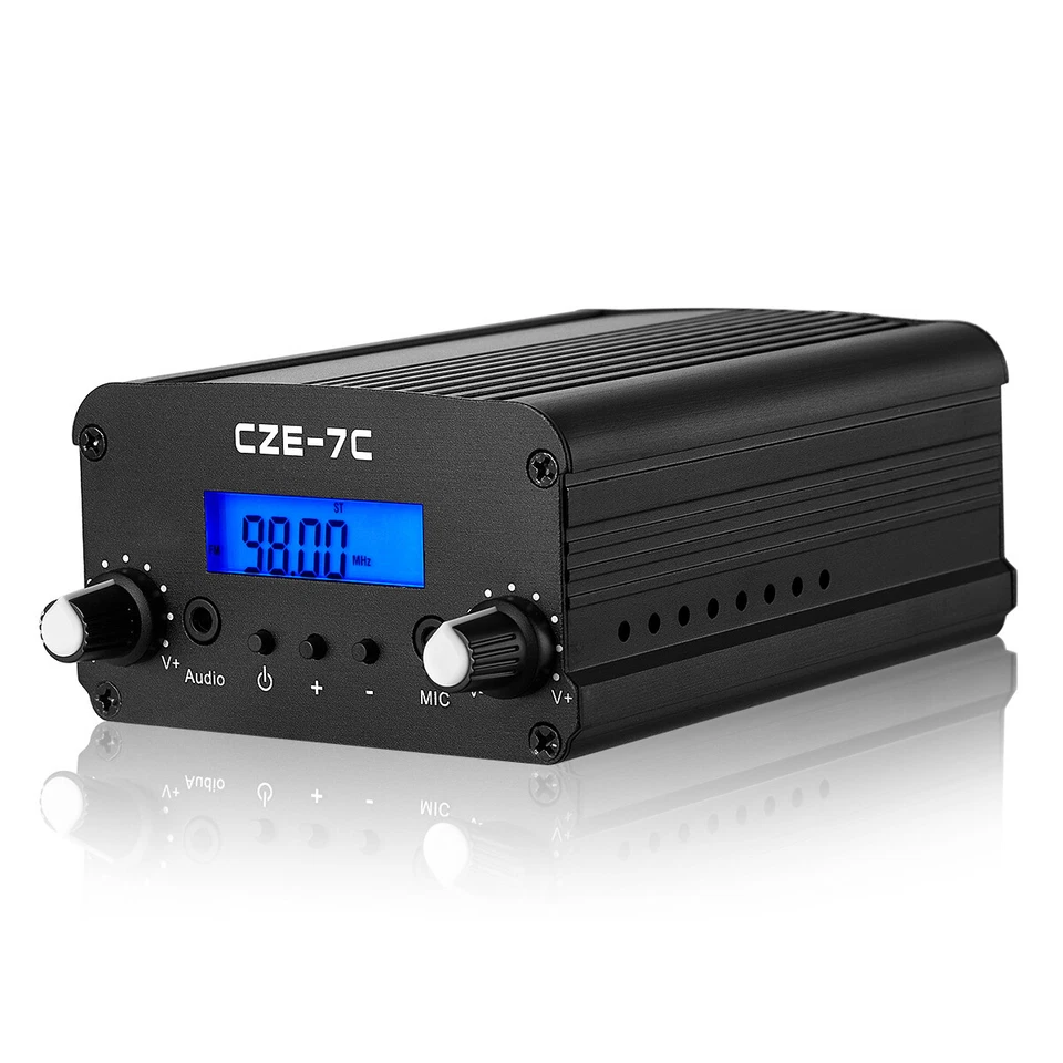 1W/7W Wireless FM Transmitter Broadcast Radio Station Audio-Sender for Church - Bild 2 von 4