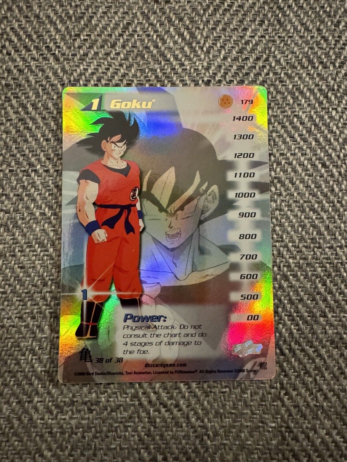 Dragon Ball Z Holo Foil UR Drip Card - Goku Flannel SC-UR-0012