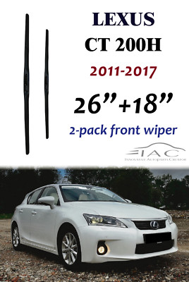 For Lexus CT200h 11-17 26''+18'' Front Windshield Three-Section Wiper Blade 2 Pack