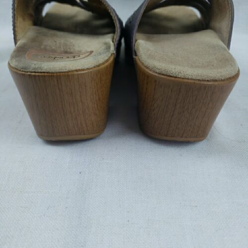 DANSKO Sheri EUR 38 Lavender Leather Slip On Platform Slide Sandals Shoes - Picture 7 of 7