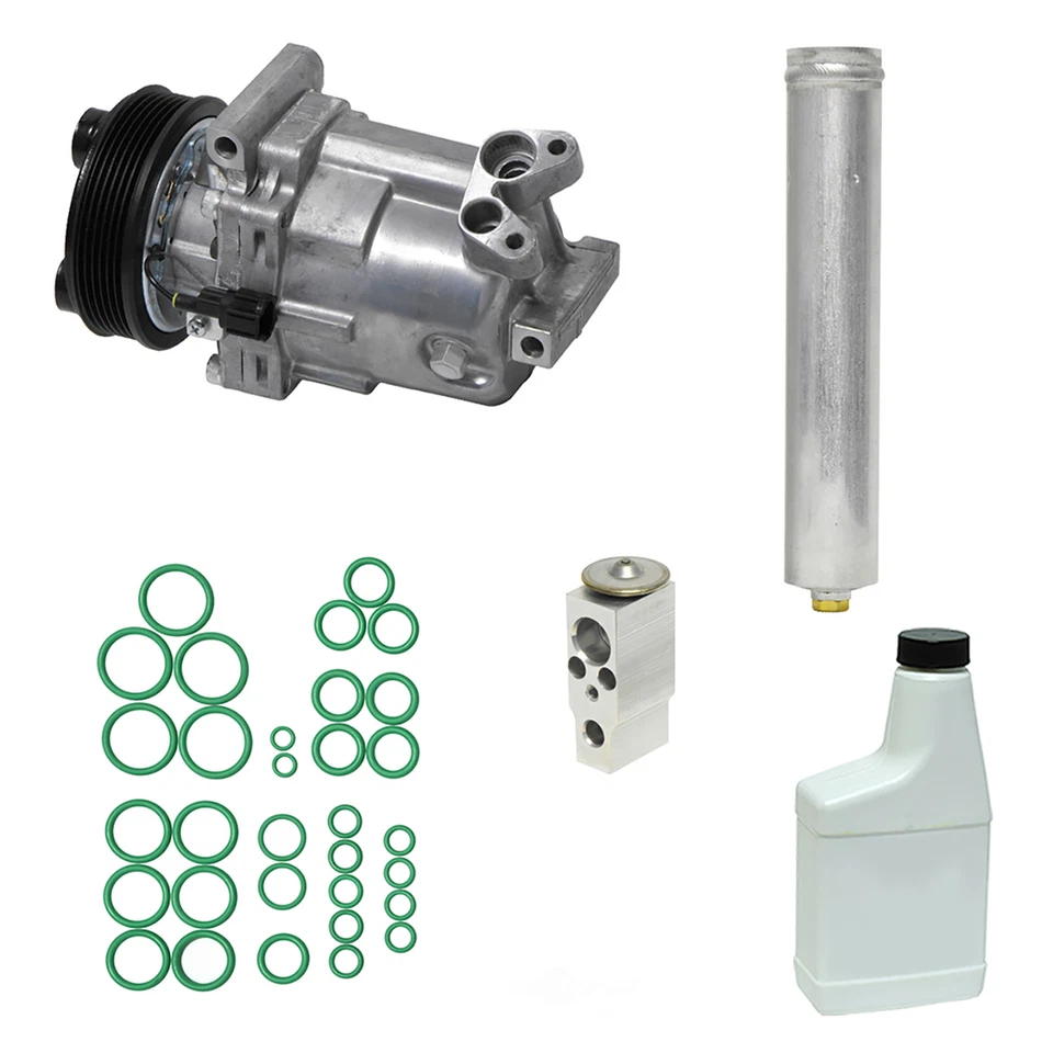 Kit de compressor A/C, secador, vedação rápida, tubo e óleo compatível com Nissan Versa 2007-2012 - Imagem 2 de 4