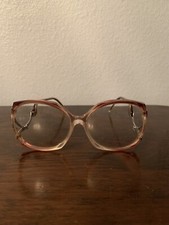 Vintage pink and gold framed Anita gray eyeglasses Caravaggio