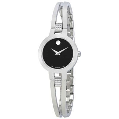 Movado Amorosa 18 Diamonds Bracelet Watch Movado Amorosa Womens Diamond Watch with Black Dial and  main image 3