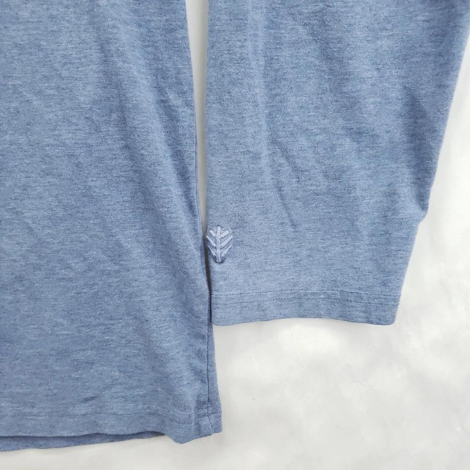 Coolibar Shirt Mens 2XL Blue Stretch UPF 50+ UV Protection Long Sleeve Crew Neck - Image 4 of 4