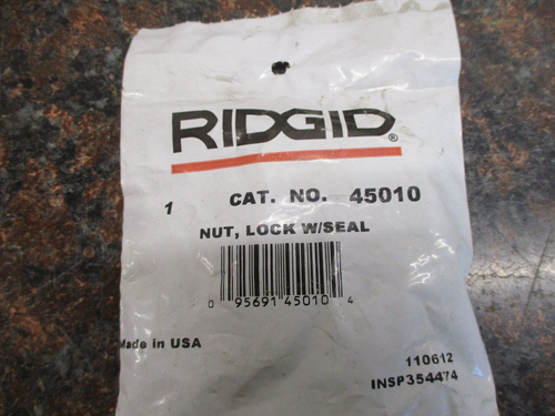 NEW OEM Ridgid 45010 Nut Lock with Seal for 535 threading machine E2603X - Foto 3 di 3