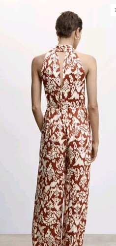 Mango Bow Wrap Jumpsuit Size L - Picture 3 of 7