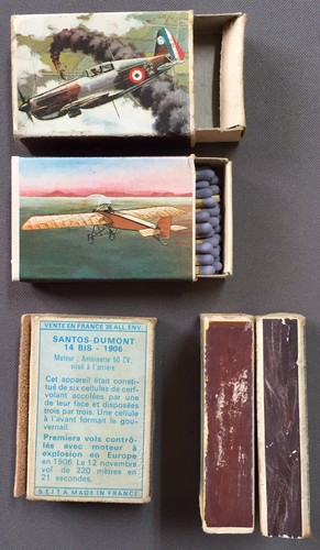 Lot de 10 boîtes d'allumettes thème "avion" (Ba/181) - Picture 3 of 3
