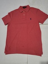 2 Polo By Ralph Lauren Short Sleeve Size Men's Medium Custom Slim Fit Red