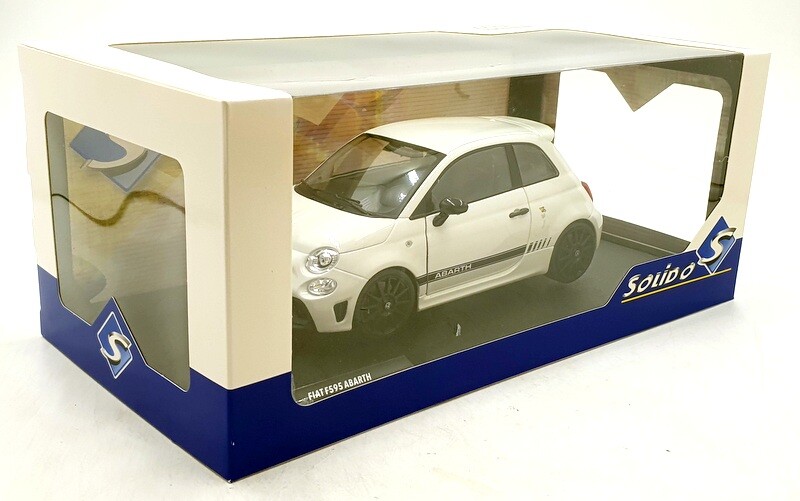 SOLIDO　1/18 ABARTH 595 1/18 Solido 2022 Fiat F595 Abarth (White) Diecast Car Model