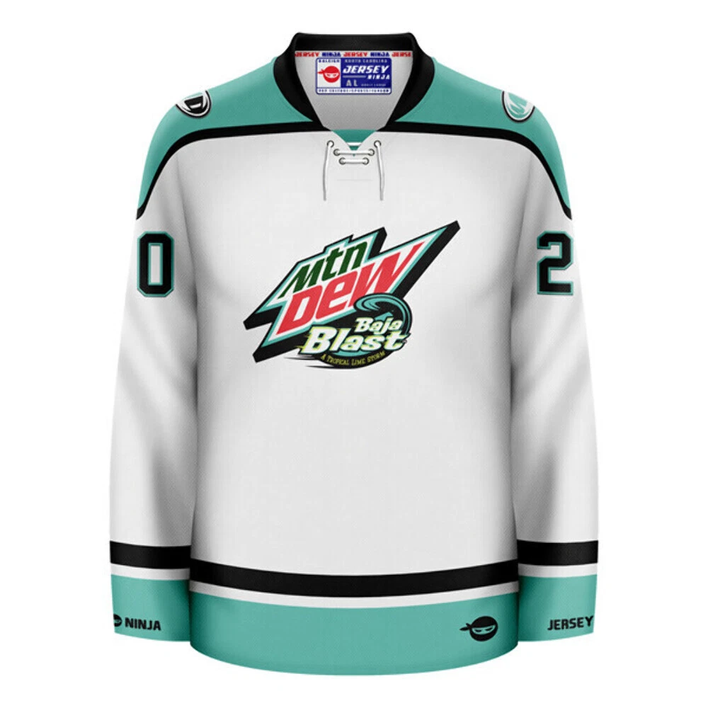 Mountain Dew Baja Blast White Hockey Jersey