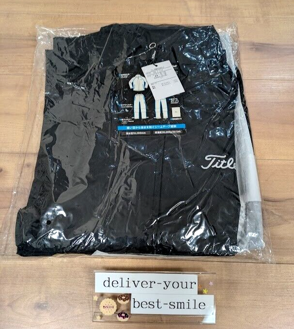 Titleist Golf Stratch Rain Wear Jacket Pants Black LL Men's Set