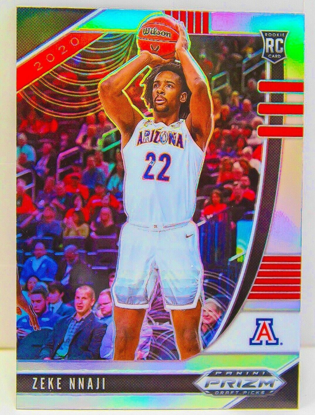 Zeke Nnaji RC 202021 Silver Prizm Draft Picks Rookie Card 34 Denver