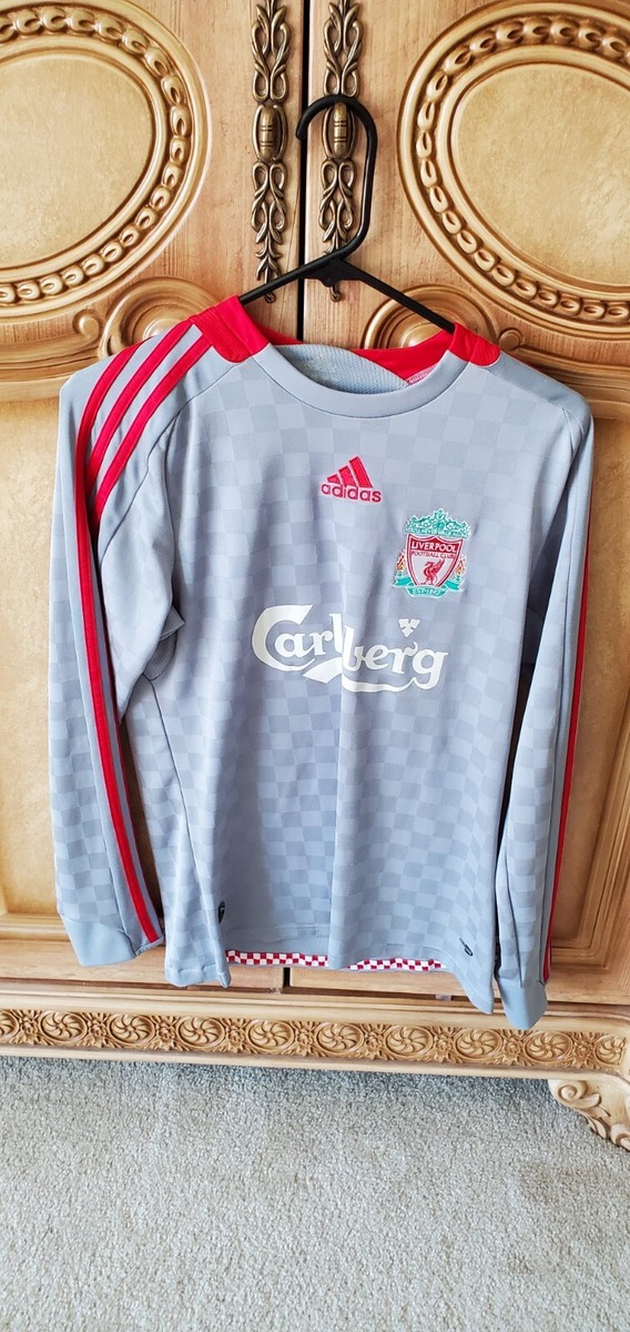 Adidas Liverpool 08/09 long sleeve away; Torres; Gray; Rare