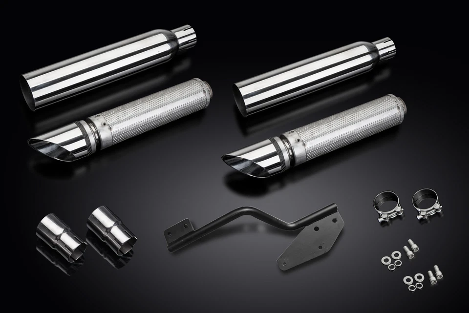 Silenciadores de escape Honda VTX1300 C/T/R 2004-2009 16" acero inoxidable corte de barra Cruiser Foto 3 de 4