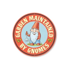 Gnome Sign, Backyard Sign, Garden Sign, Gardener Aluminum Metal Decor Sign