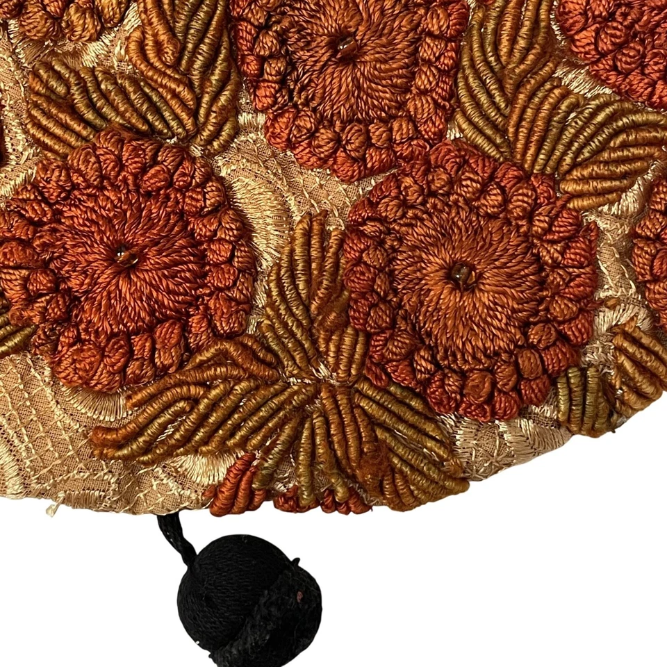 Bolso Bandolera HIPPIE de Hombro HECHO A MANO Tapiz de Cobre Óxido Años 50 60 De Colección Foto 4 de 4