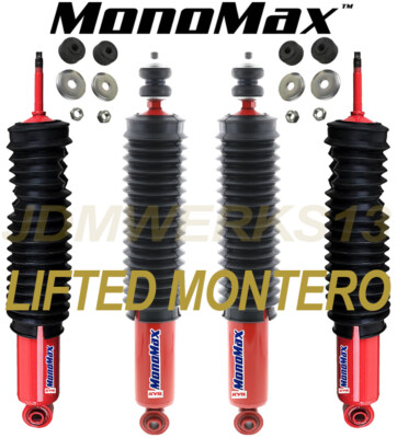 KYB 4 MONOMAX Max Duty SHOCKS 3 to 4 inch LIFTED MITSUBISHI MONTERO 92 to 99 00