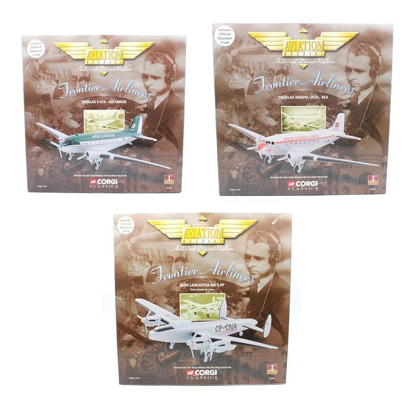 CORGI '1:144' SCALE LOT OF 3 'FRONTIER AIRLINERS' 1ST ISSUE