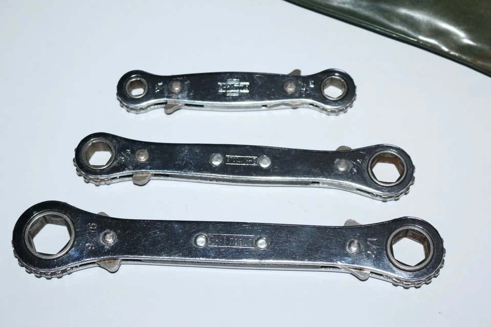 S-K Tools No.340 ratcheting box wrenches 3 of 4 pcs. 1/4" to 9/16" CLEAN & WORKS - Image 3 of 3