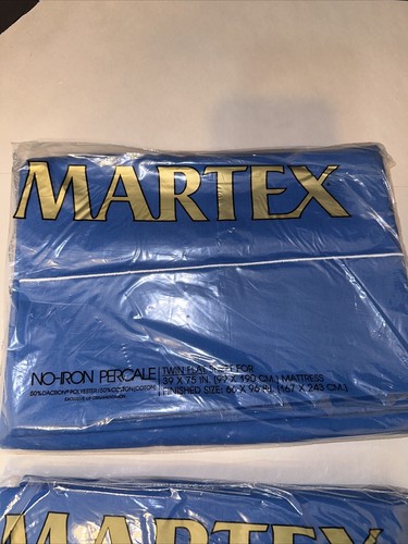 VINTAGE MARTEX TWIN Size Sheet Set & 2 Standard Pillowcases Set - New Old Stock! - Picture 3 of 5