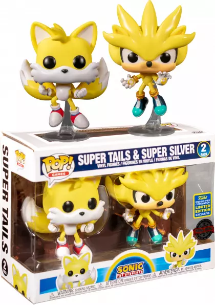  Funko Pop! Sonic The Hedgehog Super Silver and Super