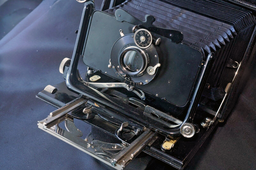 1915 Zeiss Ikon Ica Jul 13x18 Folding platten Kamera near mint triple extension - Photo 3/21