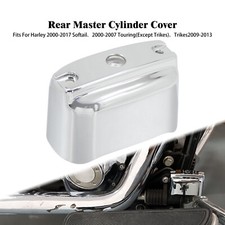 Chrome Rear Brake Master Cylinder Cover For Harley Touring 00-07 Softail 00-2017