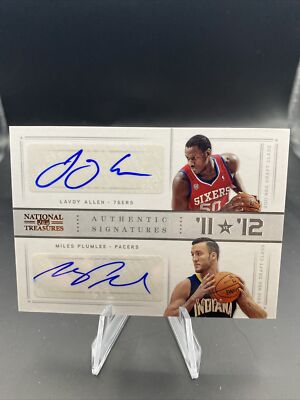 Lavoy Allen & Miles Plumlee 2012-13 Panini National Treasures Dual Auto 06/99