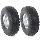 	-Pack 4.10/3.50-4″ Tire and Wheel Flat Free - 10″ Solid Rubber Tire	