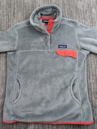 Patagonia Fleece Pullover Women's Medium Gray Re-Tool Snap T Sweater Jacket - Picture 6 of 12