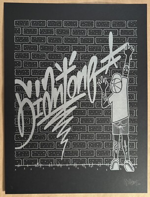 Mike Giant  On Tilt  Variant Limited Edition Print - Tattoo & Graffiti