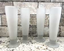 4 Vintage NEW Libbey 3823 FROSTED 9 3/8” Tall Beer CATALINA Glasses RARE 12-14oz