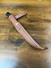 Vintage NORMARK Fiskars Finland Stainless Steel Fillet Knife w Leather Case