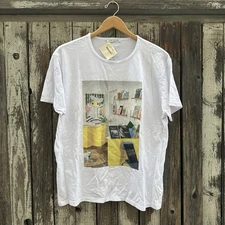 MOCA Museum of Contemporary Art Oof Books Photo Print Art T-Shirt Brand New M