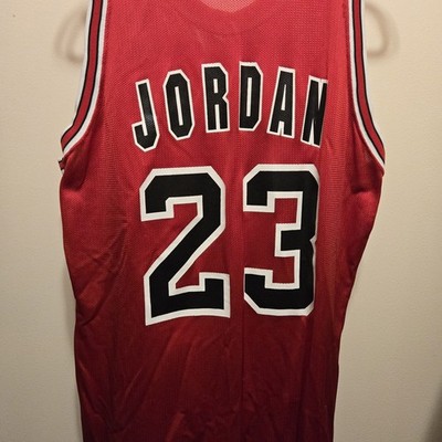 Champion Chicago Bulls Michael Jordan #23 NBA Jersey Red Size 44
