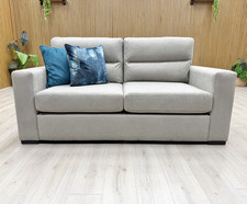 Very 'Seville' 3 Seater Sofa Natural Fabric Upholstered High Back Compact