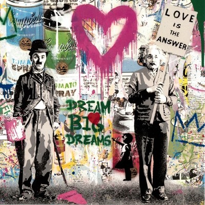 mister brainwash - love is the answer - artprint 20 X 20 cm