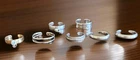 Lot 7 Toe Cuff Rings 6 Sterling  one 14K Mexico Imperial Gold Co MWS Silpada Vtg