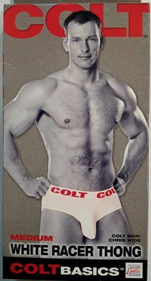 California Exotics COLT Basics White Racer Thong Size M